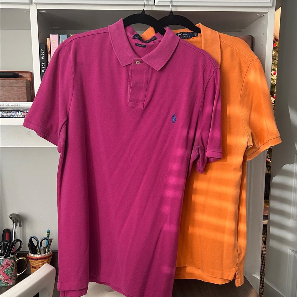 Lot of 2: Ralph Lauren Men's Polo Shirts - size L